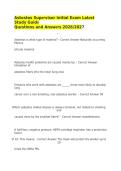 Asbestos Supervisor Initial Exam Study Guide Questions with Verified Answers A&plus;