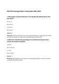D441 Pharmacology Week 1 Study Guide 2026 &vert;WGU