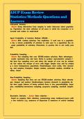 AICP Exam Review Statistics&sol;Methods Questions and Answers