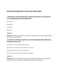 D441 Pharmacology Week 2 Practice Quiz 2026 &vert;WGU