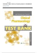 Test Bank For Introductory Clinical Pharmacology 12th Edition By Susan Ford 9781975163730 &vert;All Chapters 1-54 Complete Guide &period;