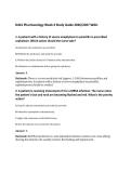 D441 Pharmacology Week 4 Study Guide 2026&sol;2027 WGU