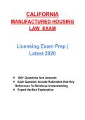CALIFORNIA MANUFACTURED HOUSING LAWS & REGULATIONS &vert; COMPLETE STUDY GUIDE &vert; COMPLIANCE REVIEW &plus; KEY CONCEPTS &vert; EXAM PREP RESOURCE &lbrack;LATEST 2026&rsqb;