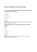 D441 Pharmacology Week 7 Practice Quiz 2026 &vert;WGU