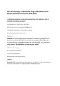 D441 Pharmacology&colon; Cardiovascular Drugs &lpar;ACE Inhibitors&comma; Beta&NewLine;Blockers&comma; Diuretics&rpar; Practice Pack 2026 &vert;WGU