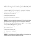 D441 Pharmacology&colon; Cardiovascular Drugs Practice Pack 2026 &vert;WGU