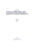 CTRI Exam Study Guide Questions and Answers Graded A&plus; Latest Certification Guide