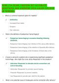 NURS 254 EXAM 2 REVIEW SET ACCURATE &NewLine;QUESTIONS AND ANSWERS 2026 GALEN COLLEGE &NewLine;OF NURSING