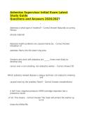 Asbestos Supervisor Initial Exam Study Guide Questions with Verified Answers A&plus;