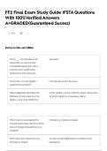 FF2 Final Exam Study Guide IFSTA Questions With 100&percnt;Verified Answers A&plus;GRADED&lpar;Guaranteed Sucess&rpar;