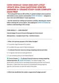 CDFM MODULE 1 EXAM 2026&sol;2027 LATEST UPDATE REAL EXAM QUESTIONS VERIFIED ANSWERS A&plus; GRADED STUDY GUIDE COMPLETE EXAM PREP