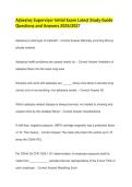 Asbestos Supervisor Initial Exam 2026&ndash;2027 Study Guide Questions and Answers