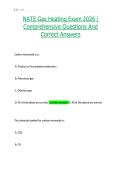 NATE Gas Heating Exam 2026 &vert;  Comprehensive Questions And  Correct Answers 