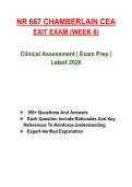 NR 667 CHAMBERLAIN CEA EXIT EXAM &vert; FULL STUDY PACK &lpar;WEEK 8&rpar; &vert; PRACTICE QUESTIONS & ANSWERS &vert; COMPREHENSIVE EXAM PREP GUIDE &lbrack;LATEST 2026&rsqb;