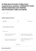 NJ State Board Prometric Written Exam comprehensive questions &vert; FREQUENTLY MOST TESTED QUESTIONS AND VERIFIED SOLUTIONS&sol;GET IT 100&percnt; ACCURATE&excl;