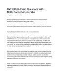 TNT 700&period;6A Exam Questions with 100- Correct Answers