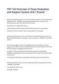TNT 710 Overview of Texas Evaluation and Support System Unit 1 Exam