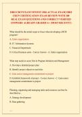 DRII CBCP EXAM NEWEST 2026 ACTUAL EXAM&vert; DRII &NewLine;CBCP CERTIFICATION EXAM REVIEW WITH 200 &NewLine;REAL EXAM QUESTIONS AND CORRECT VERIFIED &NewLine;ANSWERS&sol; ALREADY GRADED A&plus; &lpar;MOST RECENT&excl;&excl;&rpar; 