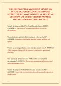 WGU E025 OBJECTIVE ASSESSMENT NEWEST 2026 &NewLine;ACTUAL EXAM&vert; E025 CLOUD AND NETWORK &NewLine;SECURITY MODELS OA EXAM WITH 200 REAL EXAM &NewLine;QUESTIONS AND CORECT VERIFIED ANSWERS&sol; &NewLine;ALREADY GRADED A&plus; &lpar;MOST RECENT&excl;&excl;&rpar; 