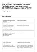 MHA 705 Exam 3 Questions and Answers &lpar;Verified Answers&rpar; Most Recent exam COMPLETE &lpar;Latest Update 2026&rpar; UPDATE&excl;&excl;