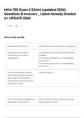 MHA 705 Exam 2 EXAM &lpar;updated 2026&rpar; Questions & Answers &lowbar; Latest Already Graded A&plus; UPDATE 2026