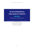 NR 224 Fundamentals &ndash; Final Exam Key Concepts 2026 Edition &vert; Nursing Program Comprehensive Review with Questions&comma; Answers & Rationales