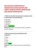 NSG 318 Exam 3 Pharmacology Study Guide&colon; Introduction to Pharmacology&comma; Drug Classifications&comma; Nursing Responsibilities&comma; and Safe Medication Administration Review