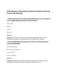 NURS 600 Week 3 Study Guide&colon; Theoretical Foundations of Nursing&NewLine;Practice 2026 &vert;Maryville