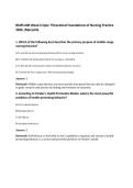 NURS 600 Week 6 Quiz&colon; Theoretical Foundations of Nursing Practice&NewLine;2026 &vert;Maryville