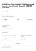 NUR172 Final EXAM &lpar;updated 2026&rpar; Questions & Answers &vert; Latest Already Graded A&plus; UPDATE 2025&vert;2026