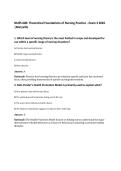 NURS 600&colon; Theoretical Foundations of Nursing Practice - Exam 3 2026&NewLine;&vert;Maryville