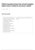 FISDAP operations Exam fully solved & updated &lpar;latest version verified for accuracy&rpar; &vert; Latest&excl;&excl;