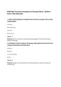 NURS 600&colon; Theoretical Foundations of Nursing Practice - Midterm&NewLine;Exam 1 2026 &vert;Maryville