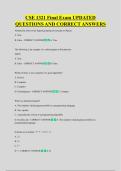 CSE 1321 Final Exam UPDATED &NewLine;QUESTIONS AND CORRECT ANSWERS