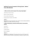 NURS 600&colon; Theoretical Foundations of Nursing Practice - Midterm&NewLine;Exam 3 2026 &vert;Maryville
