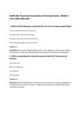 NURS 600&colon; Theoretical Foundations of Nursing Practice - Midterm&NewLine;Exam 2026 &vert;Maryville