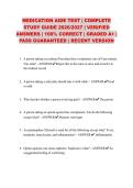 MEDICATION AIDE TEST &vert; COMPLETE STUDY GUIDE 2026&sol;2027 &vert; VERIFIED ANSWERS &vert; 100&percnt; CORRECT &vert; GRADED A&plus; &vert; PASS GUARANTEED &vert; RECENT VERSION&NewLine;