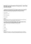 NURS 600&colon; Theoretical Foundations of Nursing Practice - Week 8 Study&NewLine;Guide 2026 &vert;Maryville