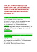 WGU C954 Information Technology Management Study Guide&colon; Key Concepts in IT Governance&comma; Systems Management&comma; Security&comma; and Business Alignment