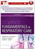 Test Bank for Egan&rsquo;s Fundamentals of Respiratory Care 12th Edition Kacmarek Complete Guide All Chapters ISBN 9780323511124 Respiratory Therapy Exam Prep PDF
