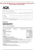 AQA A-LEVEL GEOGRAPHY Paper 2 Human geography MAY 2025 Combined&NewLine;Question Paper and Mark Scheme