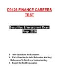 D9126 &vert; SECURITIES ANALYSIS & INVESTMENTS &vert; STUDY GUIDE 2026