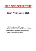 FIRE OFFICER III &vert; PRACTICE TEST QUESTIONS & ANSWERS &vert; KEY CONCEPTS &plus; EXAM REVIEW &plus; REVISION NOTES &vert; 2026