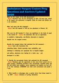 Ambulatory Surgery Centers Prep Questions and Answers Updated 2026