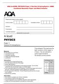AQA A-LEVEL PHYSICS Paper 3 Section B Astrophysics JUNE&NewLine;Combined Question Paper and Mark Scheme 