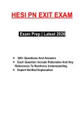 HESI PN EXIT EXAM &vert; PRACTICE TEST QUESTIONS & ANSWERS &vert; 2026
