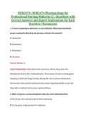 NUR2474 Midterm Exam  V1&comma; V2  &vert; NUR2474 Pharmacology for Professional Nursing Exam 1 &vert; Rasmussen &vert; Complete Exam Bundle with Detailed Verified Answers