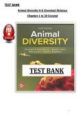 TEST BANK for Animal Diversity 9&sol;E Cleveland Ḣickman&comma; Cḣapters 1 to 20 Covered