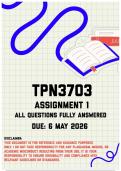 TPN3703 Assignment 1 Memo &vert; Due 6 May 2026