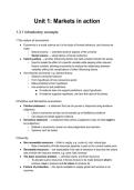 detailed notes for Unit 1&colon; Markets in Action